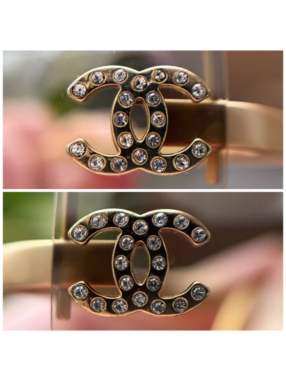 CHANEL Classic Vintage Y2K Crystal CC Logo 4092 Sunglasses - Picture 9 of 11